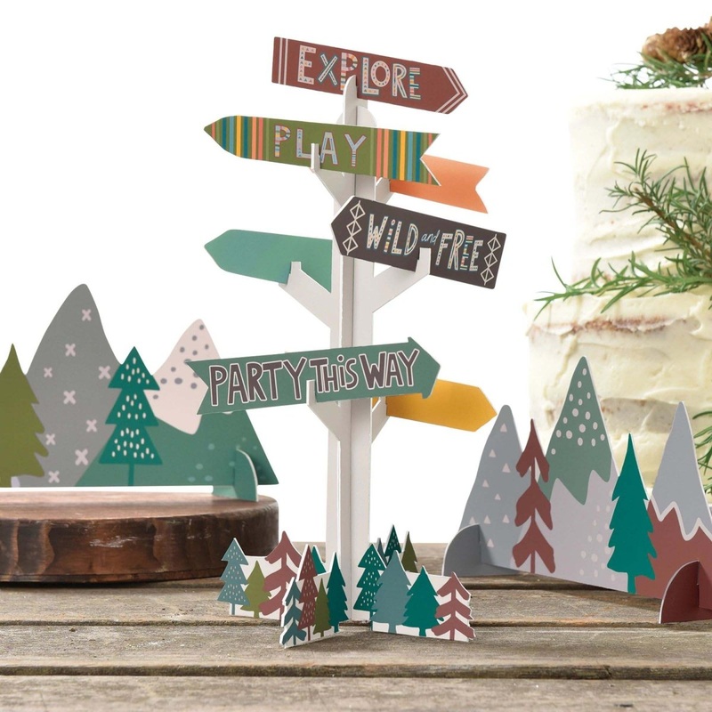Wilderness Birthday Paper Table Centerpiece Decoration, 1 Count