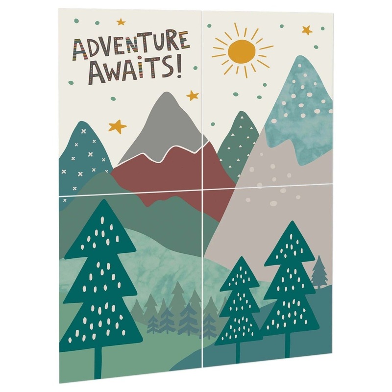 Wilderness Birthday Plastic Scene Setter Kit, 65 x 59 Inches, 4 Count