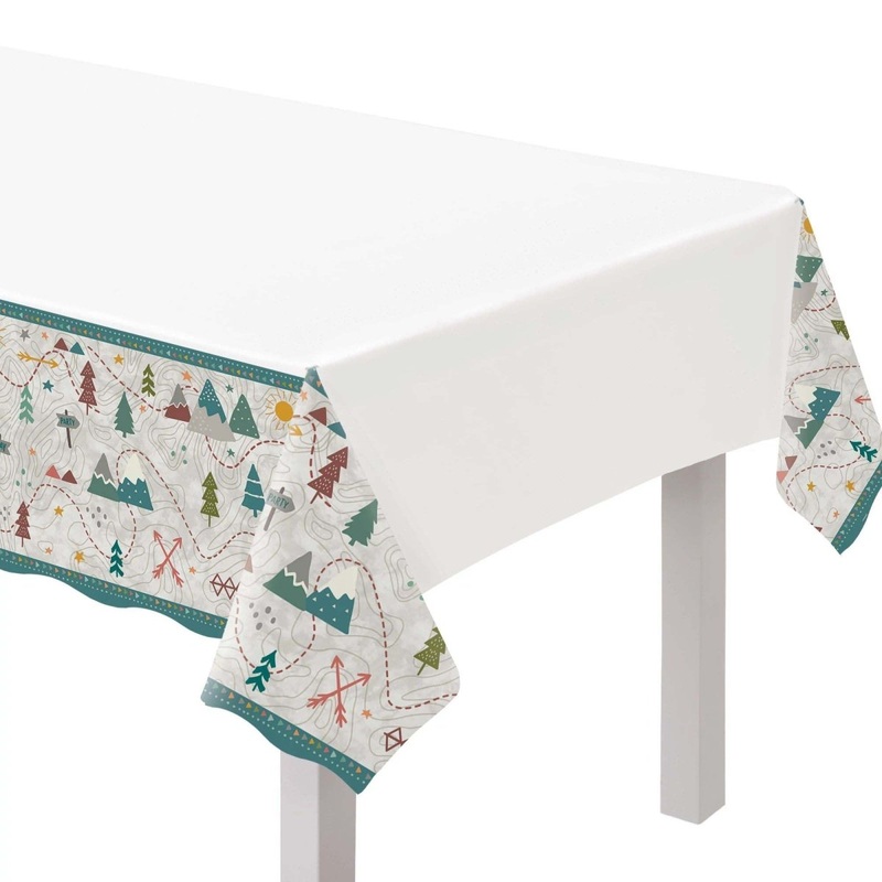 Wilderness Birthday Rectangular Plastic Table Cover, 54 x 96 Inches, 1 Count