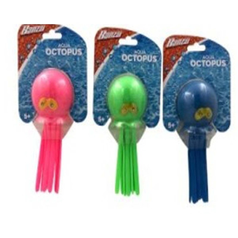 Banzai Aqua Octopus, 9 Inches, Assortment, 1 Count