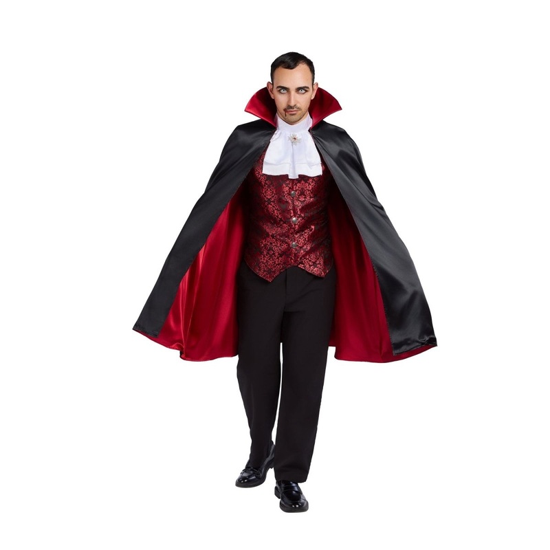 Classic Vampire Costume for Adults, Vest, Tie and Cape STD