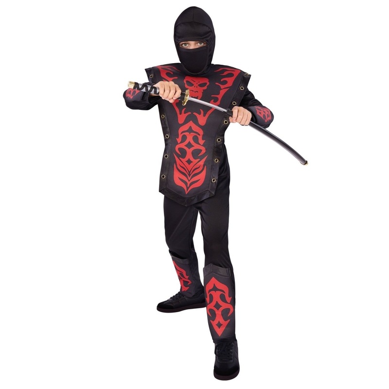 Cobra Ninja Costume for Kids, Jumpsuit with Balaclava 6-8