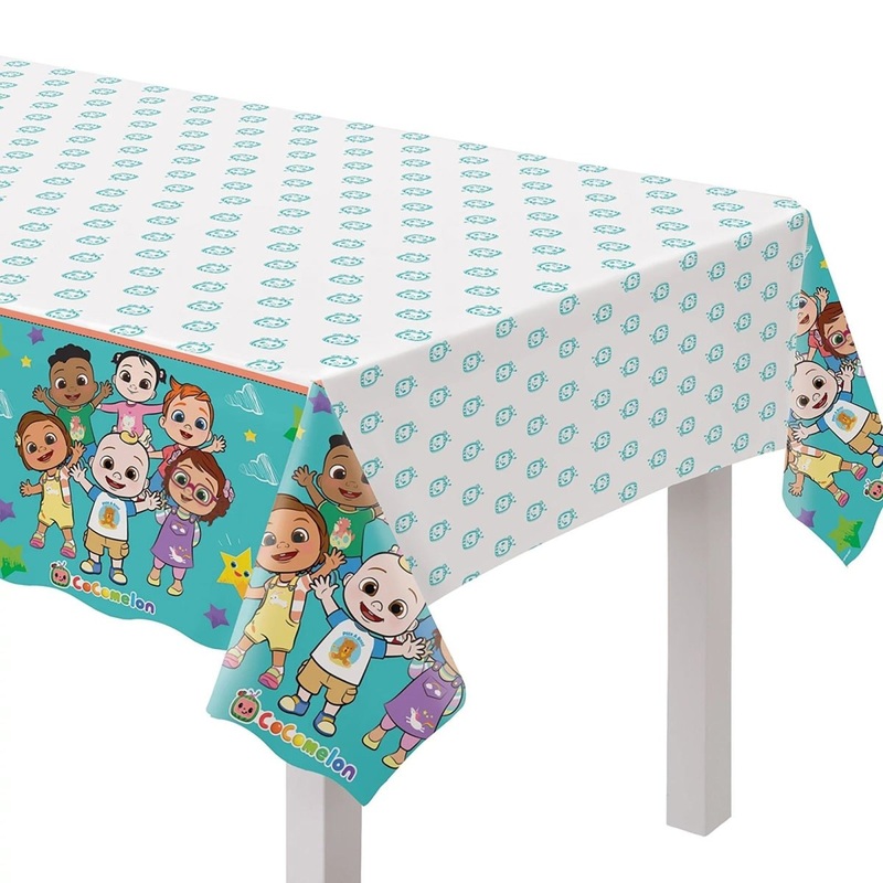 Cocomelon Birthday Rectangular Plastic Table Cover, 54 x 96 Inches, 1 Count