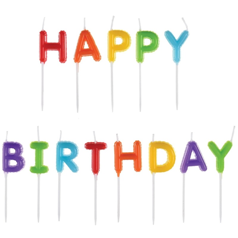 Happy Birthday Cake Pick Candles, 2 1/4 Inches, 13 Count
