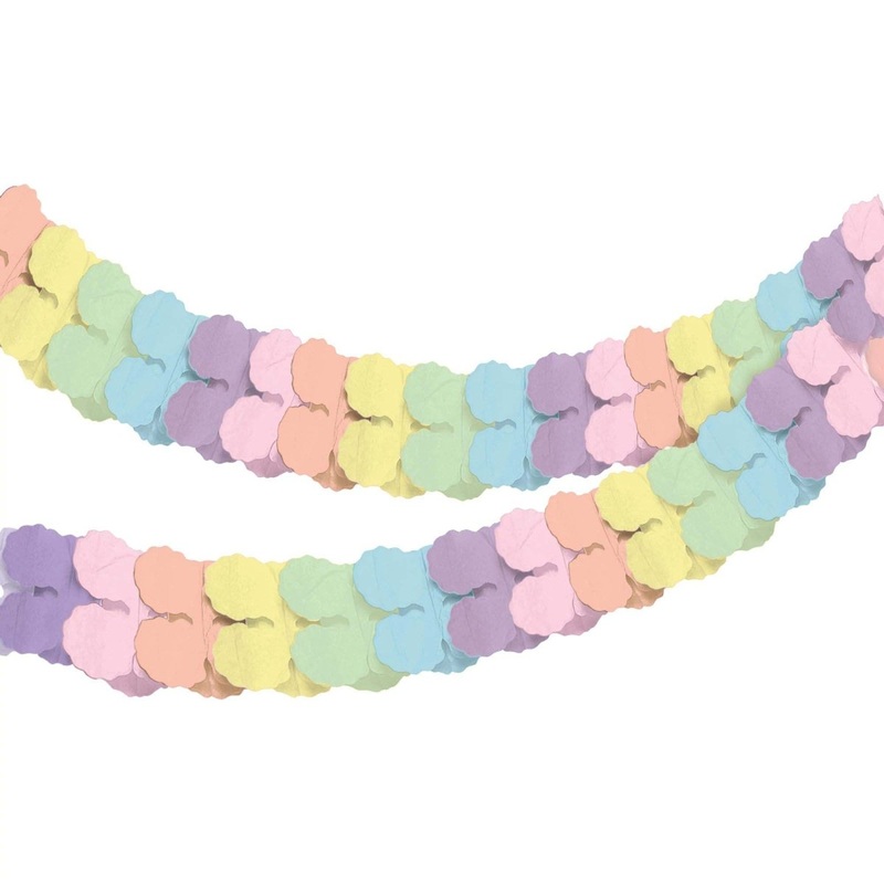 Pastel Paper Garland Decoration, 144 Inches, 1 Count