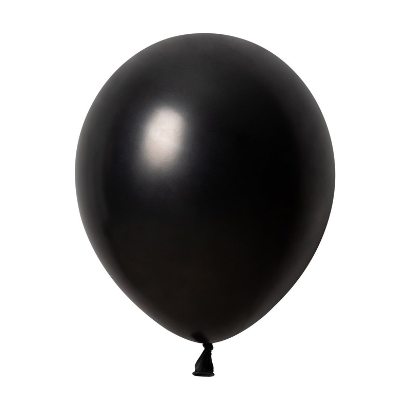 Black Latex Balloons, Pearl Collection, 5 Inches, 100 Count