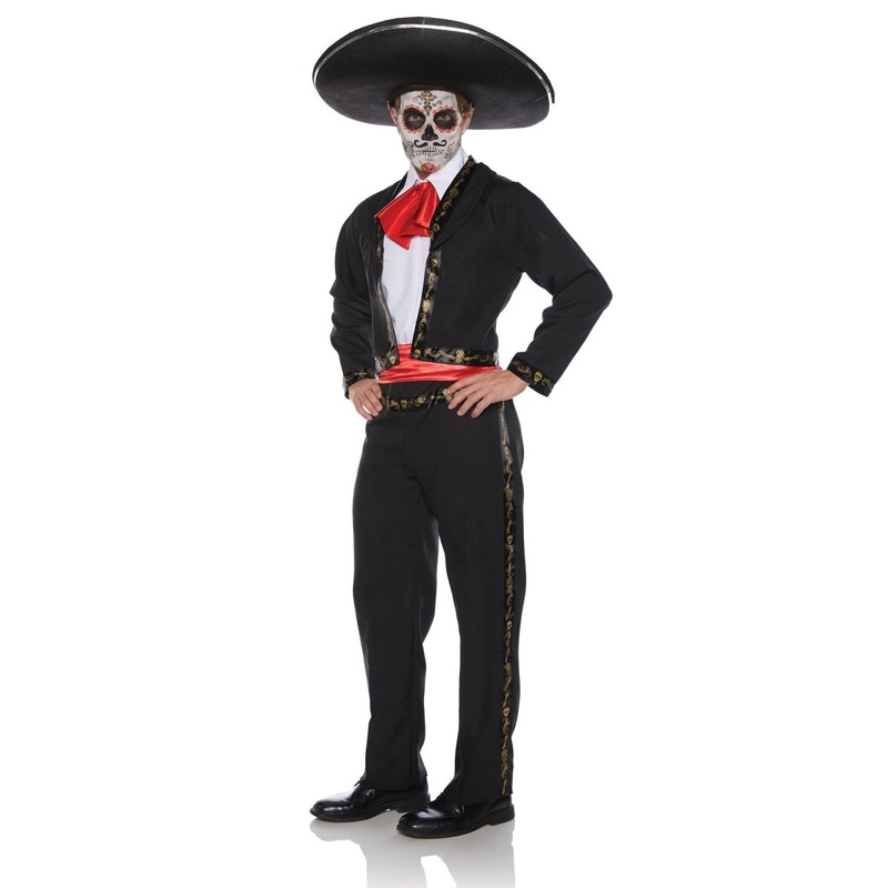 Day of the Dead Skull Mariachi for Adults One Size