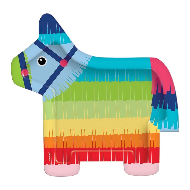 Fiesta Large Donkey Shaped Paper Plates, 10 1/2 Inches, 8 Count
