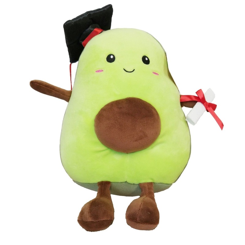 Graduation Avocado Plush, 10 Inches, 1 Count