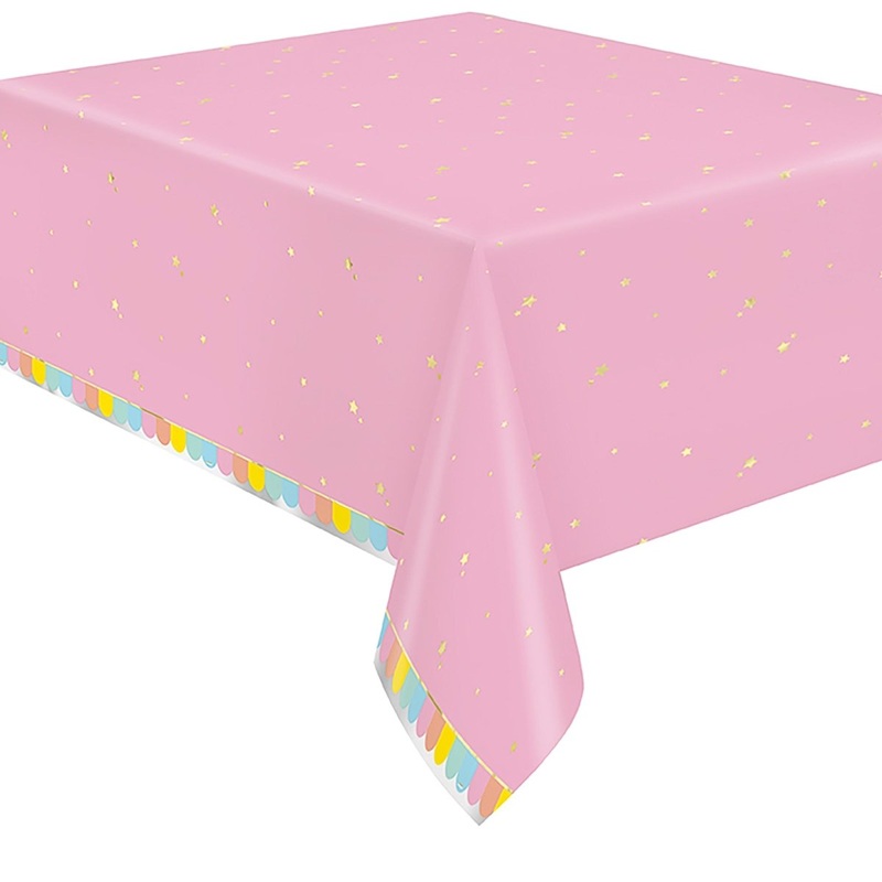 Ice Cream Party Rectangular Plastic Table Cover, 54 x 84 Inches, 1 Count