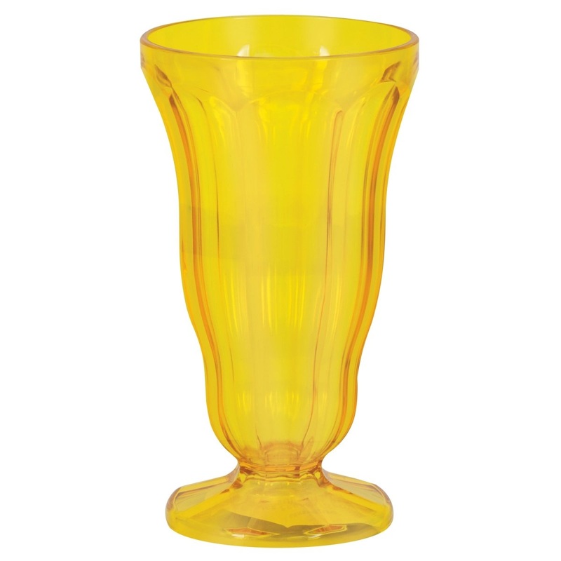 Ice Cream Party Yellow Plastic Ice Cream Cup, 15 Oz, 1 Count