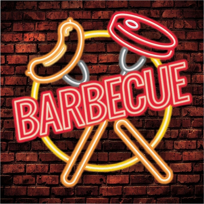 Neon BBQ Large Lunch Napkins, 16 Count