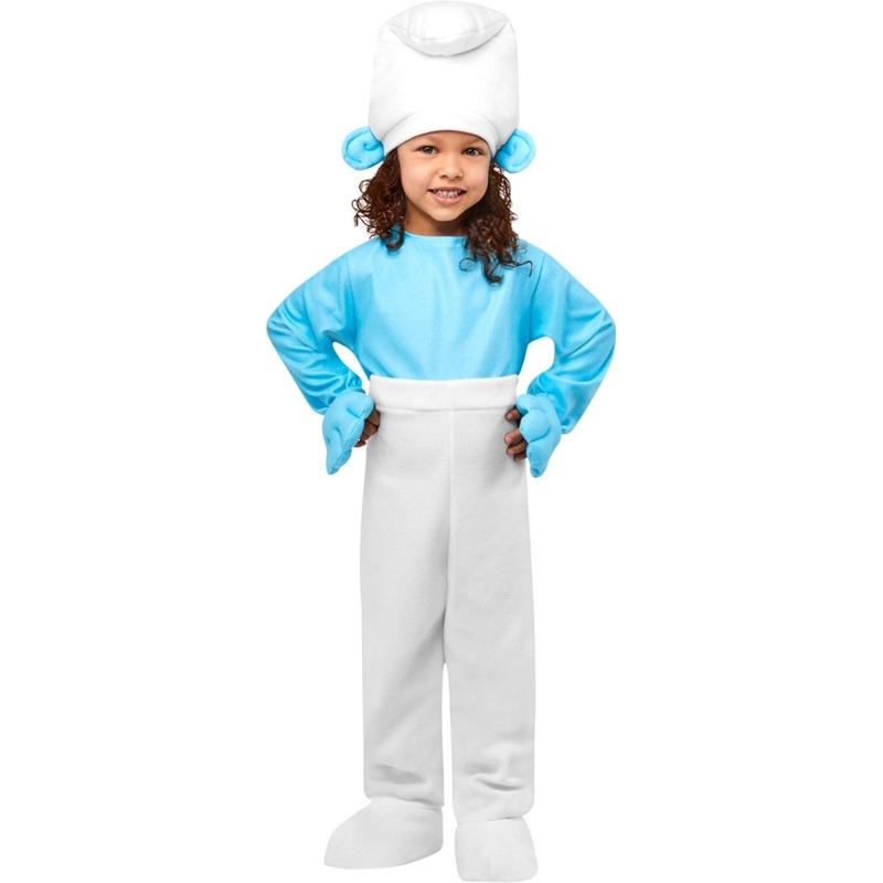 Smurf Costume for Toddlers, Jumpsuit and Hat 2T