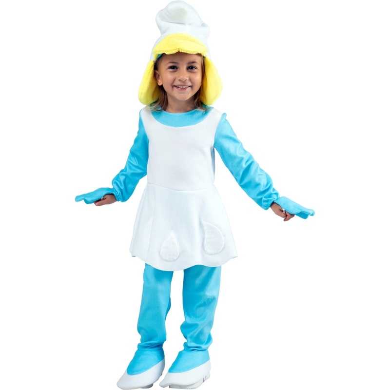 Smurfette Costume for Toddlers, Jumpsuit and Hat 2T