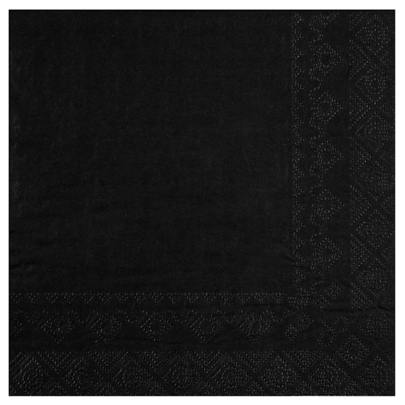 Black Large Compostable Lunch Paper Party Napkins, 25 Count