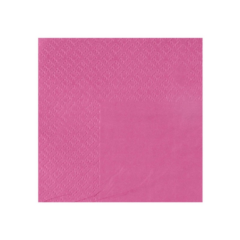 Candy Pink Small Compostable Beverage Paper Party Napkins, 25 Count