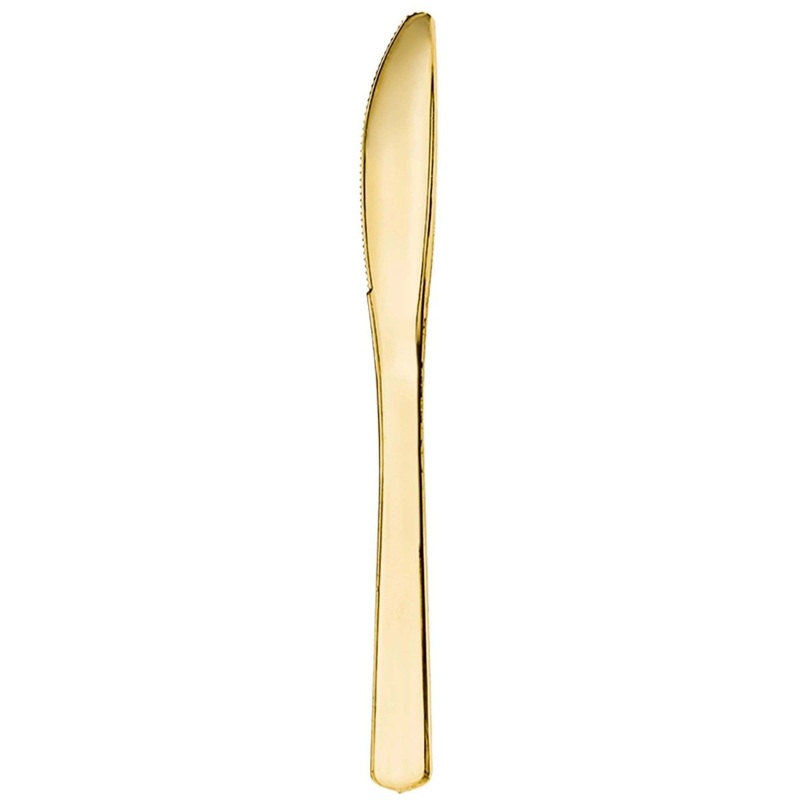 Gold Premium Quality Plastic Knives, 40 Count