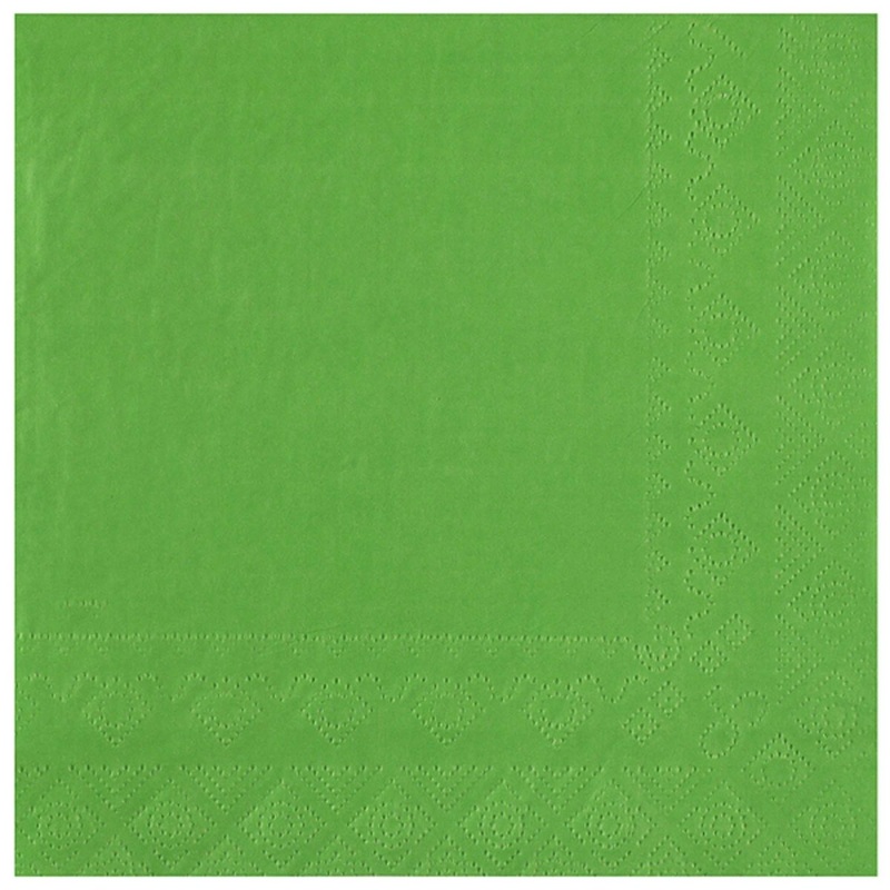 Green Large Compostable Lunch Paper Party Napkins, 25 Count