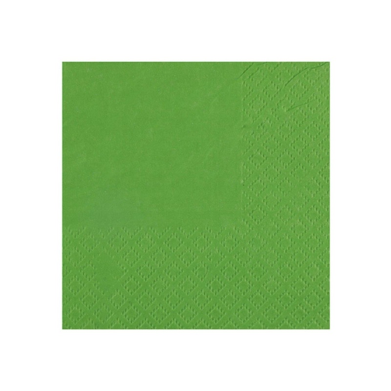Green Small Compostable Beverage Paper Party Napkins, 25 Count