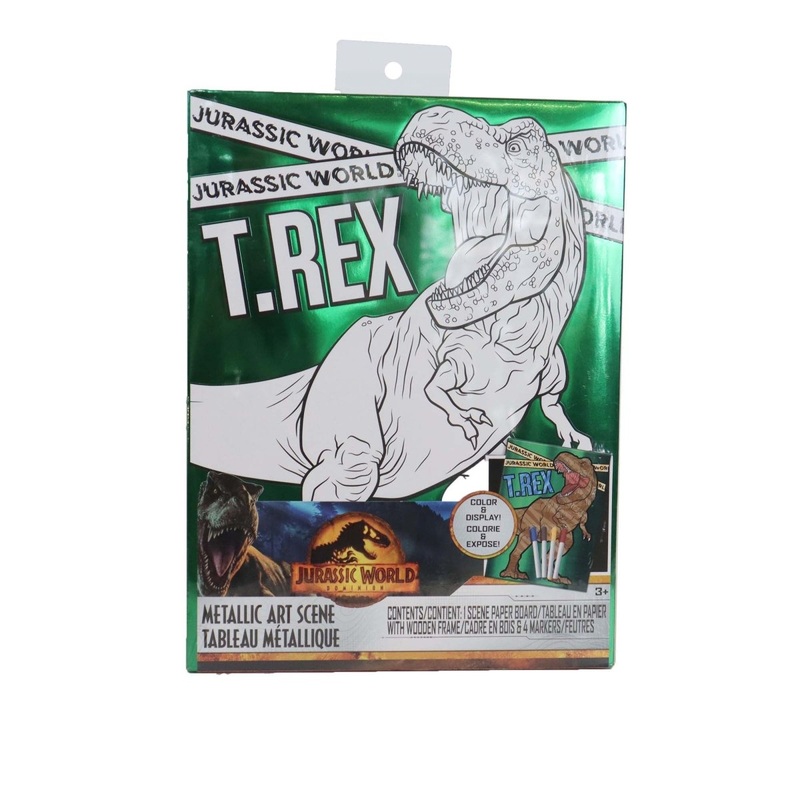 Jurassic World T-Rex Metallic Art Scene, 1 Count