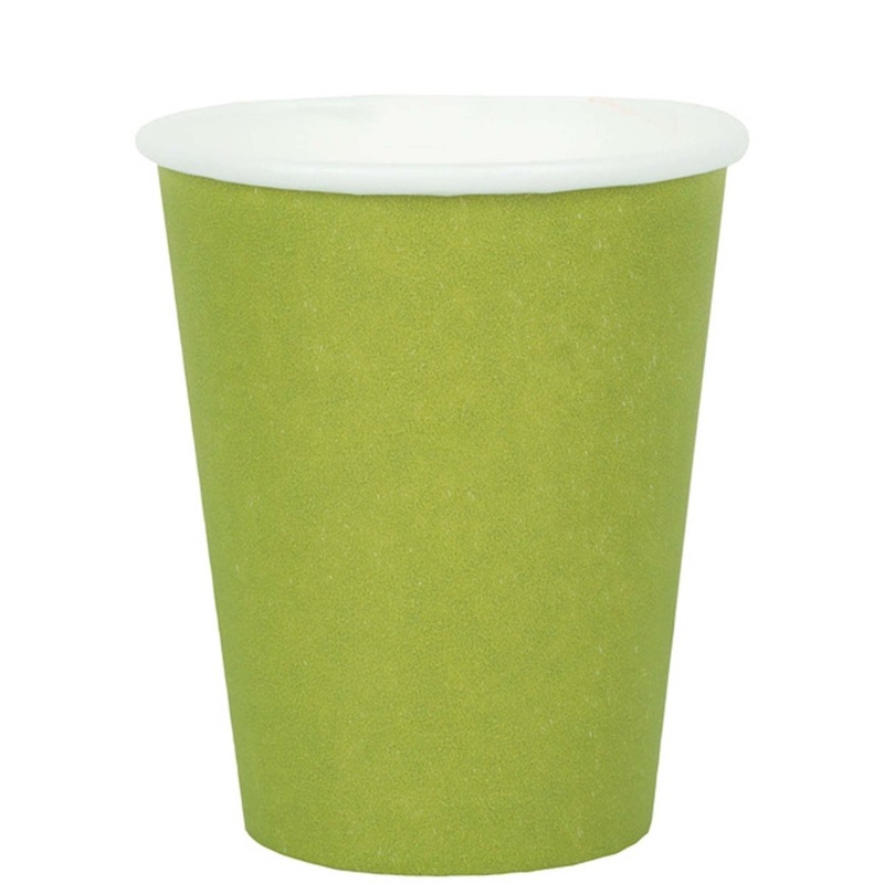 Kiwi Green Compostable Party Paper Cups, 9 Oz, 10 Count