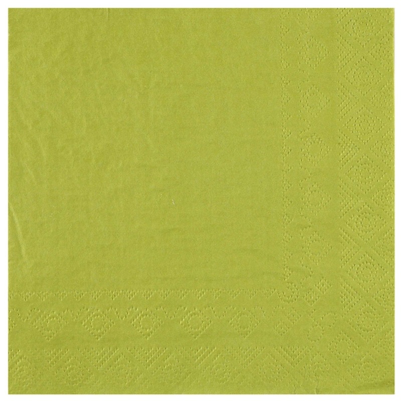Kiwi Green Large Compostable Lunch Paper Party Napkins, 25 Count