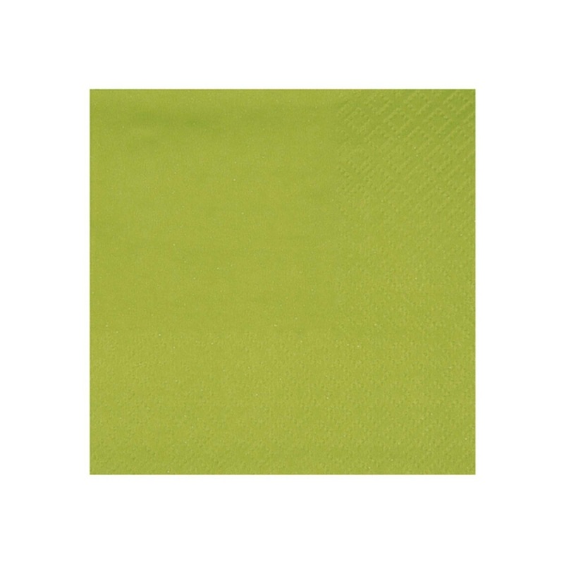 Kiwi Green Small Compostable Beverage Paper Party Napkins, 25 Count