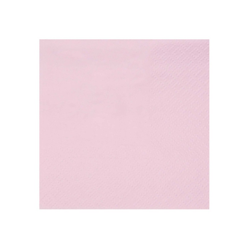 Light Pink Small Compostable Beverage Paper Party Napkins, 25 Count