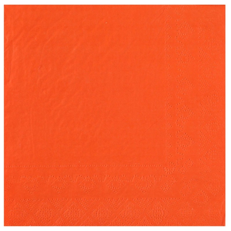 Orange Large Compostable Lunch Paper Party Napkins, 25 Count