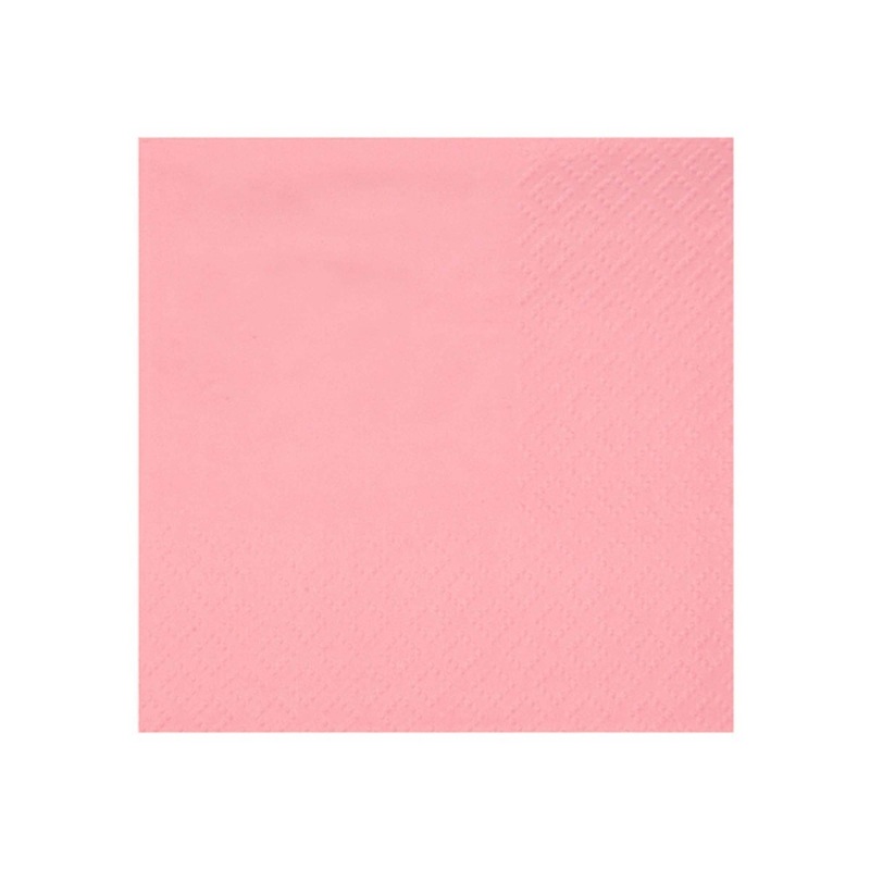 Pink Small Compostable Beverage Paper Party Napkins, 25 Count