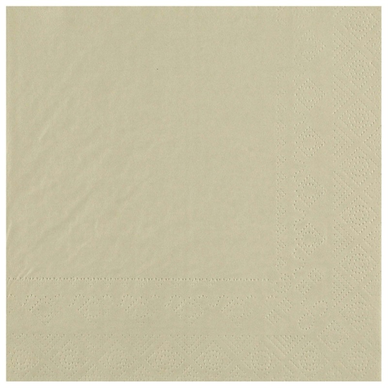 Sand Beige Large Compostable Lunch Paper Party Napkins, 25 Count