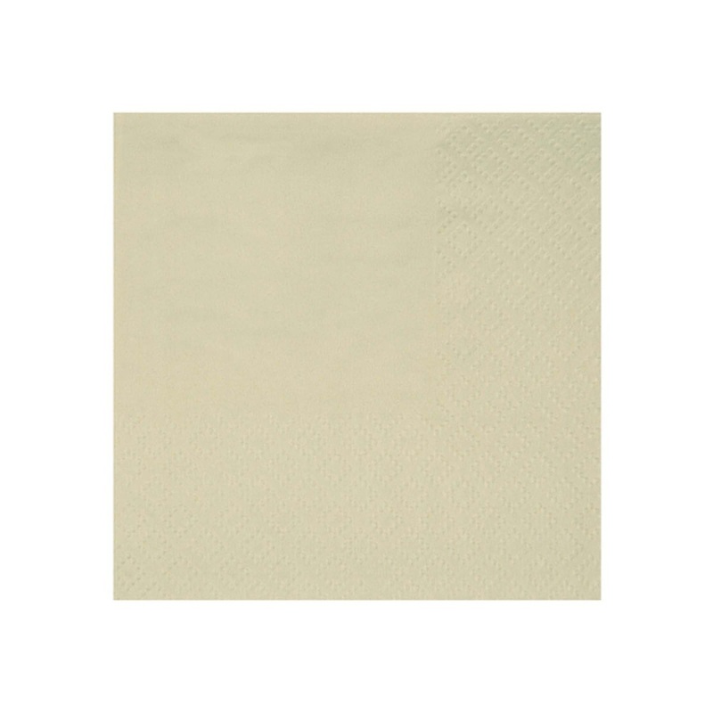 Sand Beige Small Compostable Beverage Paper Party Napkins, 25 Count