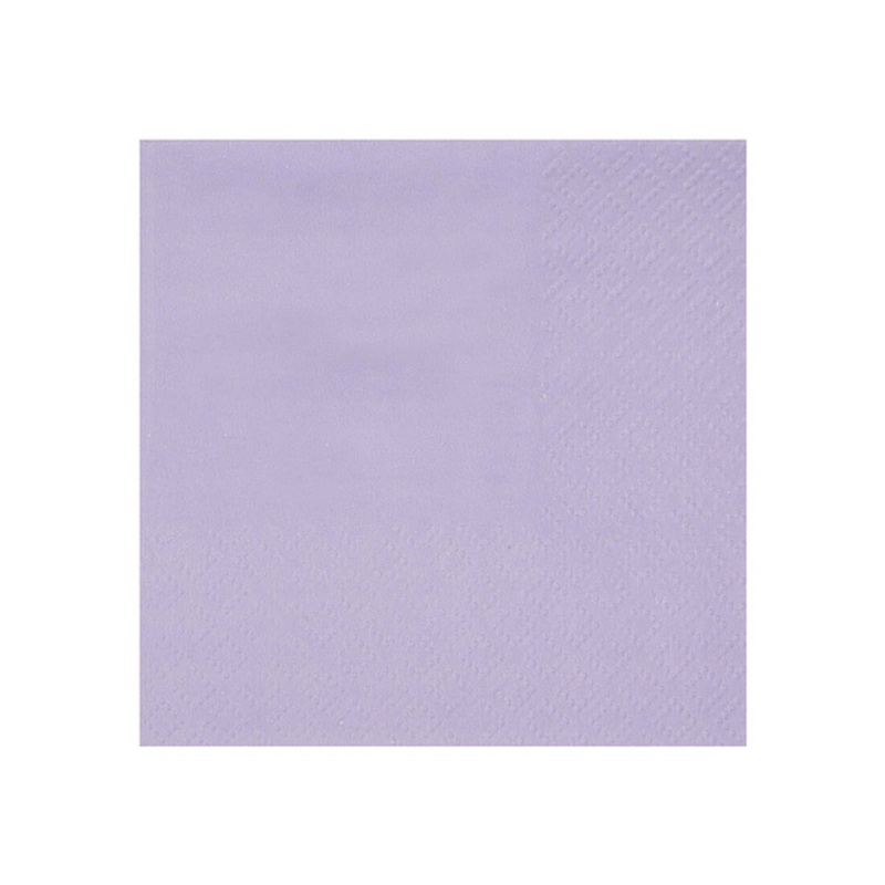 Violet Small Compostable Beverage Paper Party Napkins, 25 Count