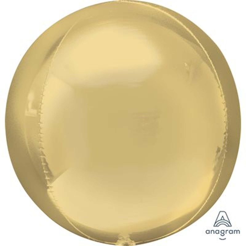 White Gold Orbz Balloon, 15 Inches, 1 Count