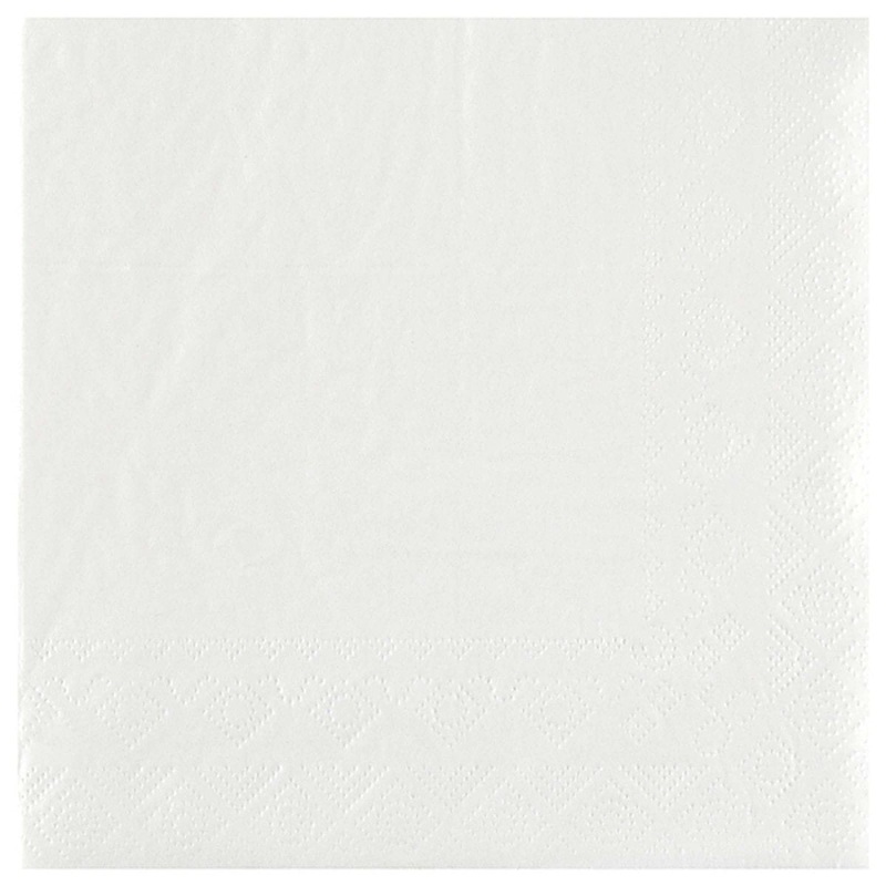 White Large Compostable Lunch Paper Party Napkins, 25 Count