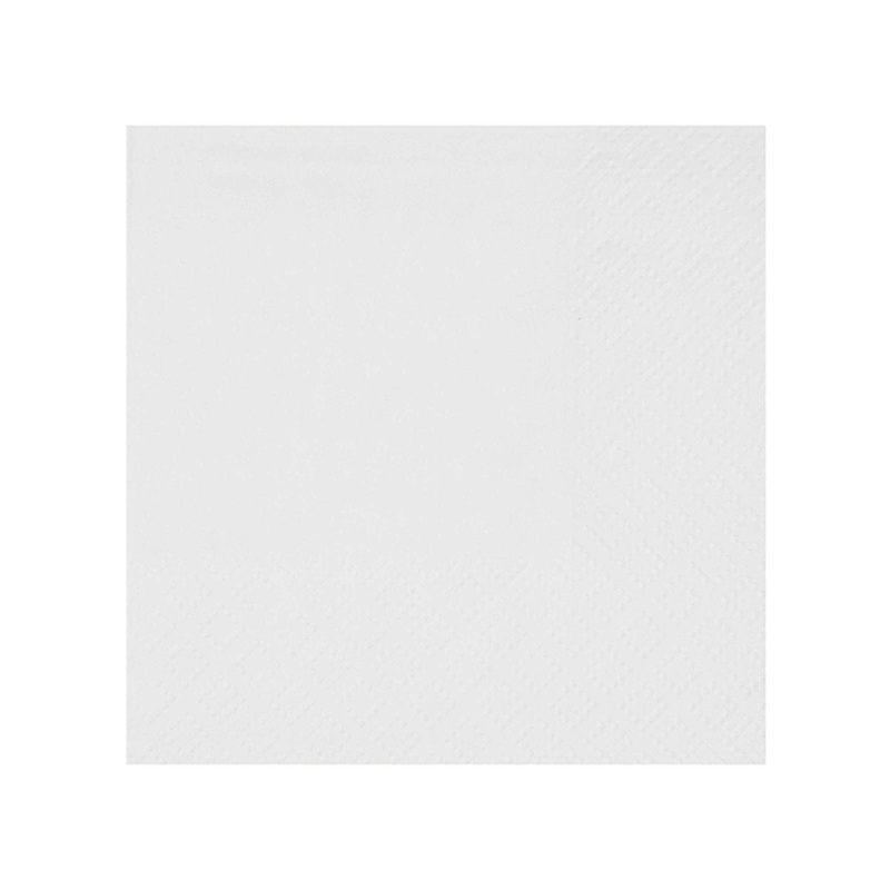 White Small Compostable Beverage Paper Party Napkins, 25 Count