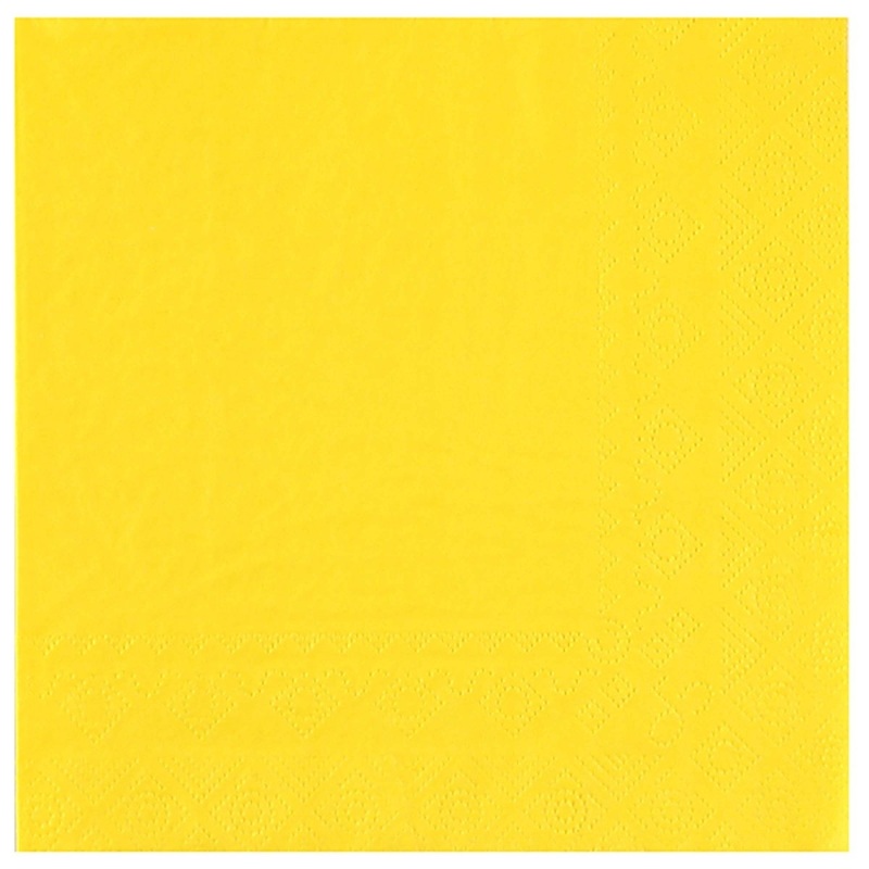 Yellow Large Compostable Lunch Paper Party Napkins, 25 Count