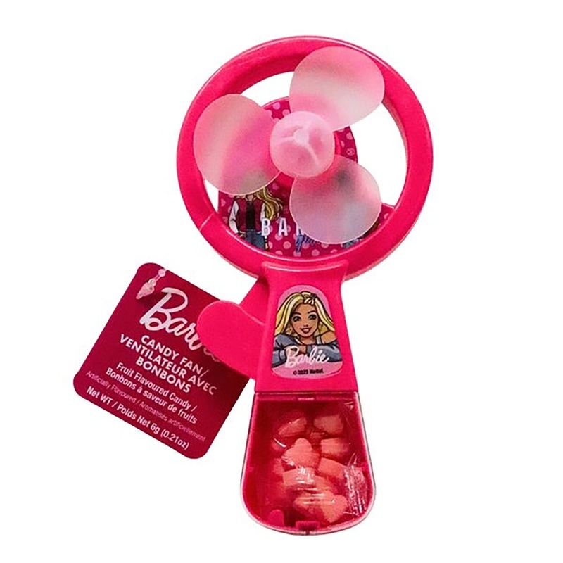 Barbie Fruit Flavoured Candy with Fan, 6g, 1 Count