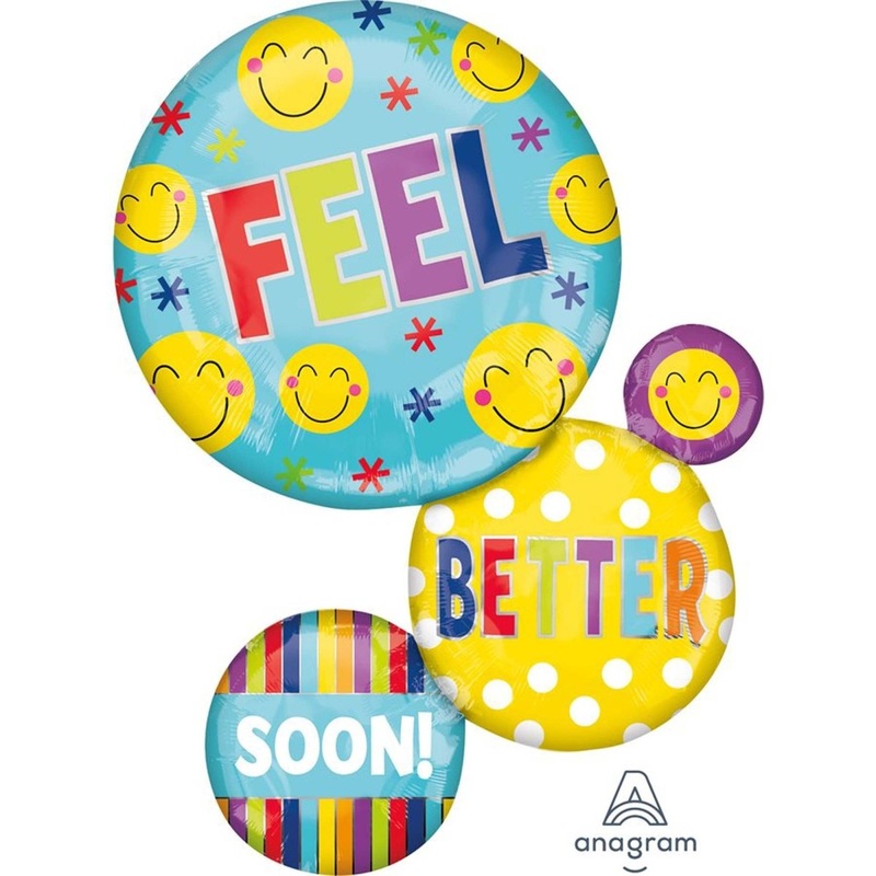 Feel Better Soon Supershape Balloon, 22 Inches, 1 Count