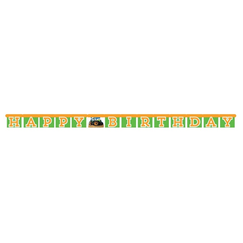 Tractor Time "Happy Birthday" Paper Jointed Banner, 67 x 4 1/4 Inches, 1 Count