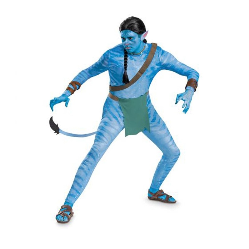 Avatar Jake Reef Jumpsuit Costume for Adults, Blue Jumpsuit M