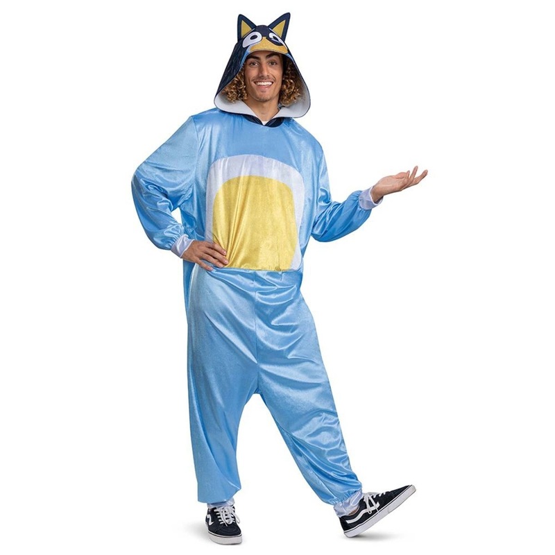 Bluey Bandit Hooded Jumpsuit Costume for Adults L/XL