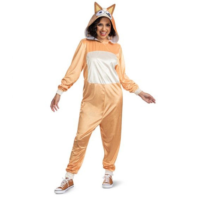 Bluey Chilli Hooded Jumpsuit Costume for Adults S