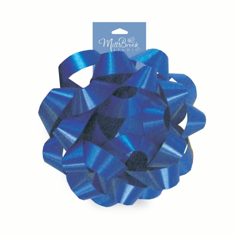 Dark Blue Gift Confetti Bow, 6 Inches, 1 Count