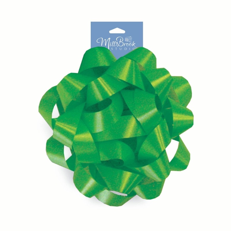 Green Gift Confetti Bow, 6 Inches, 1 Count