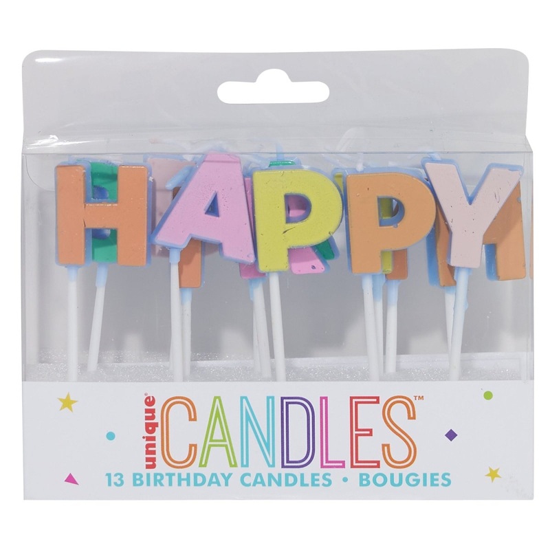 Groovy Daisy Flower Birthday Happy Birthday Cake Candles, 13 Count