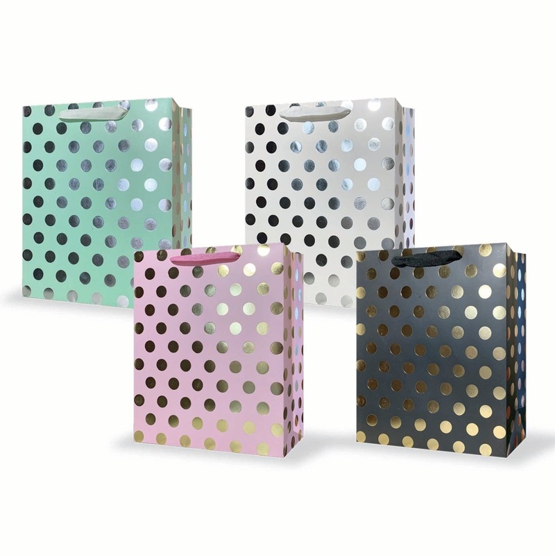 Large Polka Dot Gift Bag, Assortment, 1 Count