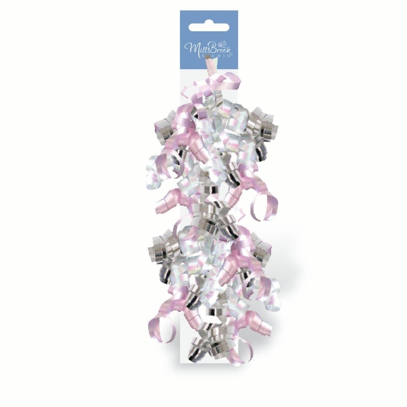 Metallic Pink Swirl Gift Bow, 1 Count