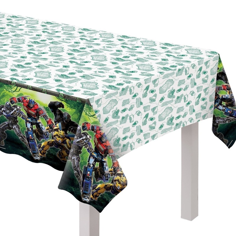 Transformers: Rise of the Beasts Birthday Rectangular Plastic Table Cover, 54 x 96 Inches, 1 Count