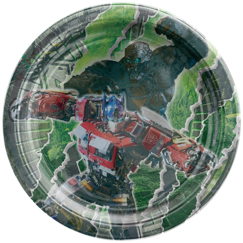Transformers: Rise of the Beasts Birthday Small Round Dessert Paper Plates, 7 Inches, 8 Count